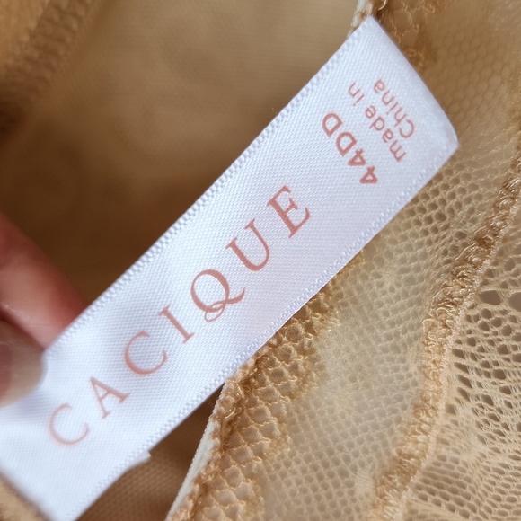 Cacique 44DD Modern lace bra Tan - Picture 7 of 15